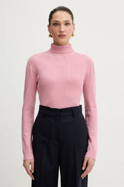 Sveter s prímesou vlny Morgan ružová farba, MENTOL