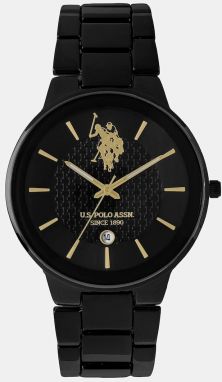 Hodinky U.S. Polo Assn. LOGAN pánske, čierna farba, USP4891YG