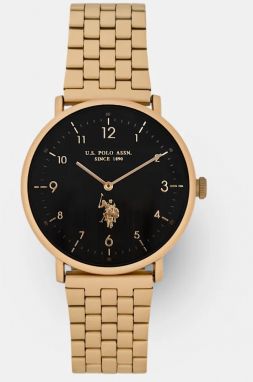 Hodinky U.S. Polo Assn. ROYAL pánske, zlatá farba, USP7288YG