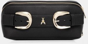 Kožená kozmetická taška Patrizia Pepe čierna farba, 8Q0027 L001