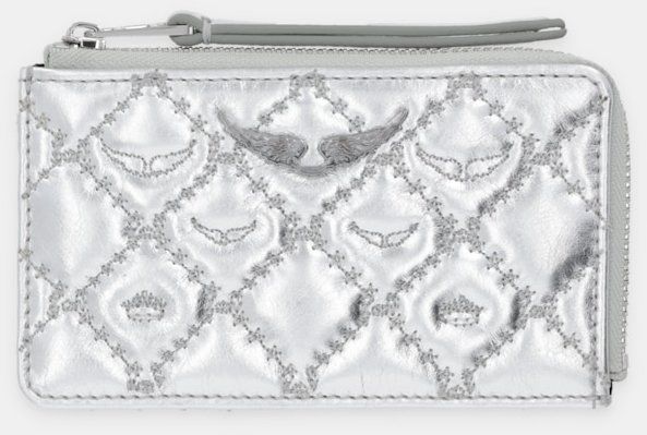 Kožená peňaženka ZADIG&VOLTAIRE strieborná farba, LWSG03722