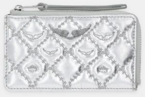 Kožená peňaženka ZADIG&VOLTAIRE strieborná farba, LWSG03722