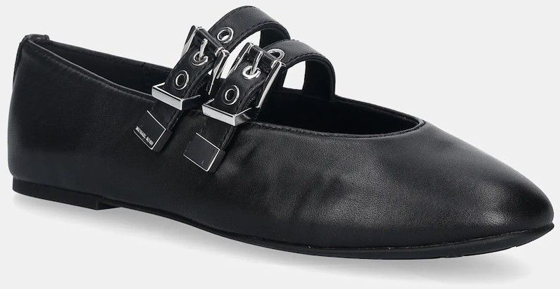 Kožené balerínky MICHAEL Michael Kors Rowen Flex Ballet čierna farba, 40R6RWFP1L.001