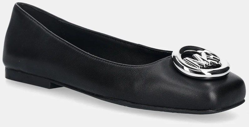 Kožené balerínky MICHAEL Michael Kors Milan Flex Ballet čierna farba, 40R6MLFP1L.001