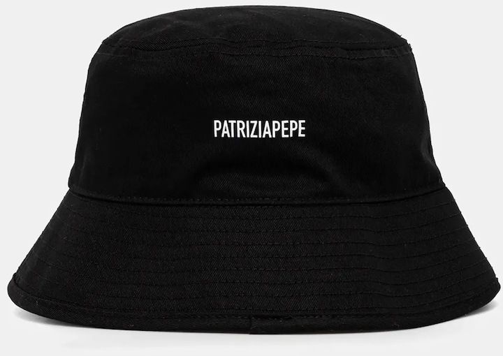 Bavlnený klobúk Patrizia Pepe čierna farba, 8F0106 AB01