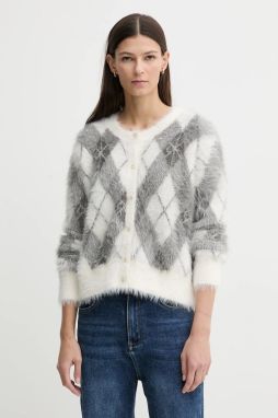 Kardigán Calvin Klein Jeans šedá farba, LV044E317G