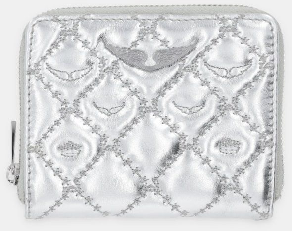 Kožená peňaženka ZADIG&VOLTAIRE strieborná farba, LWSG03721
