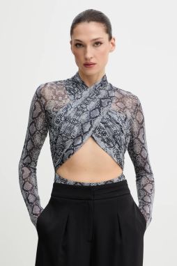 Body Bardot šedá farba, vzorované, 60050TB1