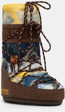 Snehule Moon Boot MB X GIR ICON POSTCARD hnedá farba, 80D1403090-M062