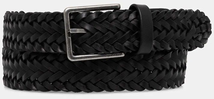 Kožený opasok Calvin Klein čierna farba, LV04D7053G