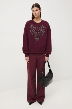 Mikina Medicine bordová farba, s nášivkou