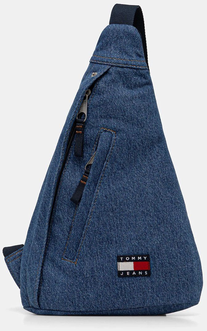 Džínsová taška Tommy Jeans modrá farba, AM0AM14051