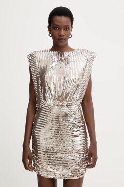 Šaty BOSS Orange C_Dillana zlatá farba, mini, priliehavé, 50548317