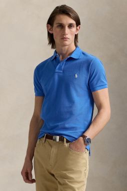 Bavlnené polo tričko Polo Ralph Lauren jednofarebné, 710536856
