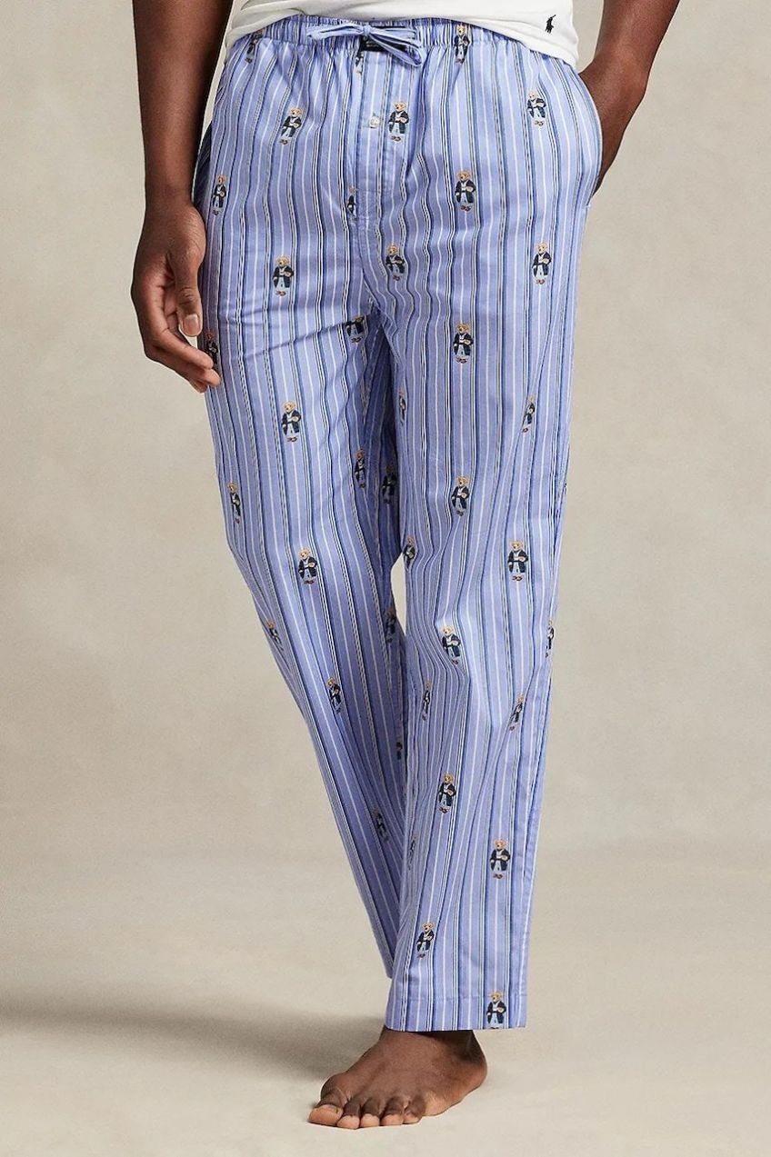 Bavlnené pyžamové nohavice Polo Ralph Lauren červená farba, vzorovaná, 714899509