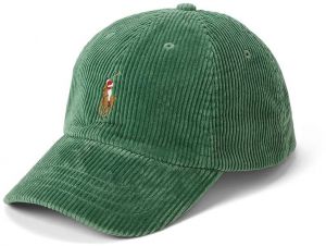 Menčestrová baseballová čiapka Polo Ralph Lauren zelená farba, s nášivkou, 710880778