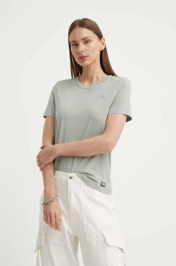 Bavlnené tričko G-Star dámsky, biela farba