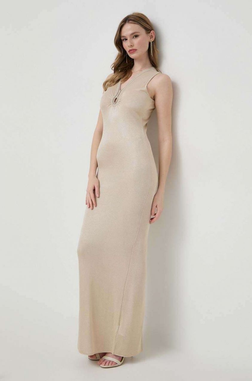 Šaty Marciano by Guess SCARLETT béžová farba, maxi, priliehavé, 4GGK90 5783Z