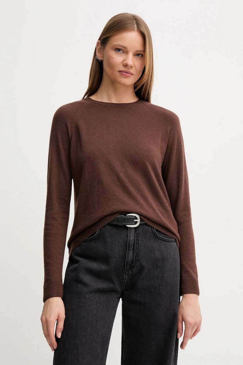 Sveter s prímesou vlny United Colors of Benetton šedá farba, 1035D1P17