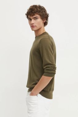 Vlnený sveter G-Star pánsky, béžová farba, tenký, D25174-D847