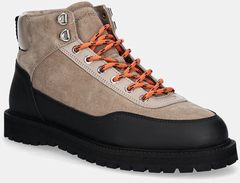 Semišové topánky GARMENT PROJECT Olaf Lace-Up Boot pánske, hnedá farba, GPF2606