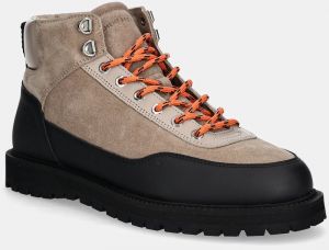 Semišové topánky GARMENT PROJECT Olaf Lace-Up Boot pánske, hnedá farba, GPF2606