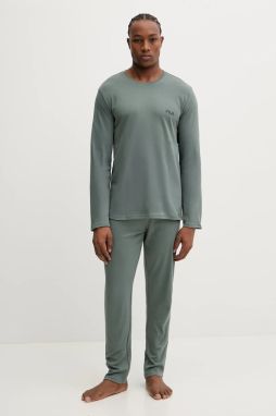 Bavlnené pyžamo Fila modrá farba, jednofarebná, FPW1203