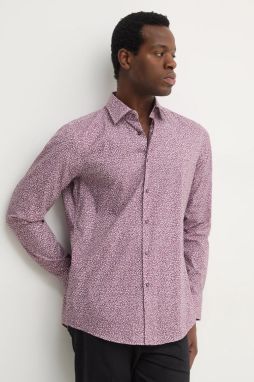 Košeľa BOSS pánska, ružová farba, regular, s klasickým golierom, 50533021