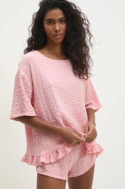 Pyžamo Answear.LAB dámska, ružová farba