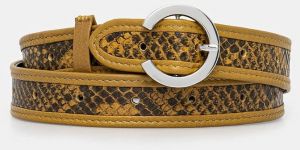 Kožený opasok MAX&Co. dámsky, zelená farba, 2516501036200