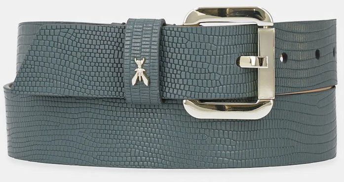 Kožený opasok Patrizia Pepe dámsky, zelená farba, 8W8684 L137