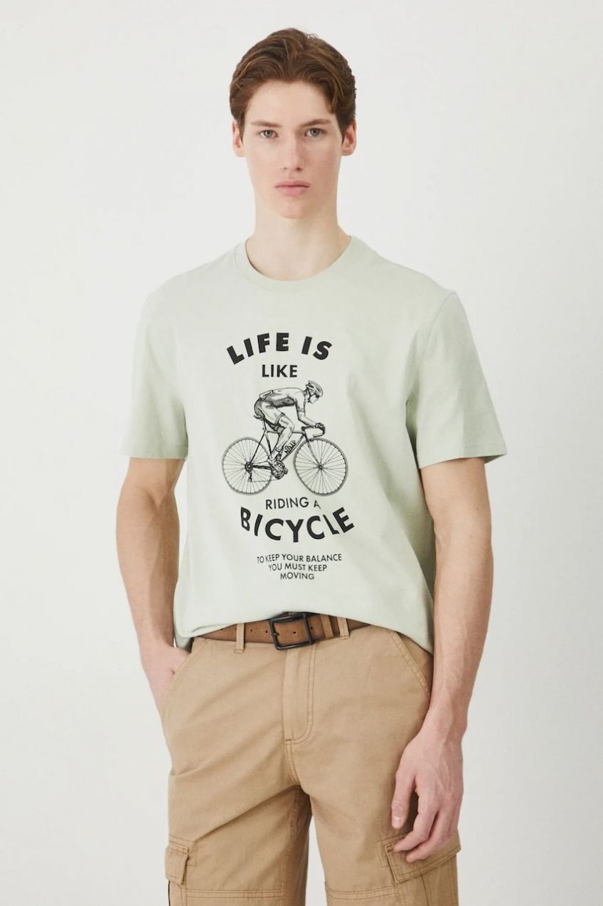 Bavlnené tričko Medicine pánske, zelená farba, s potlačou