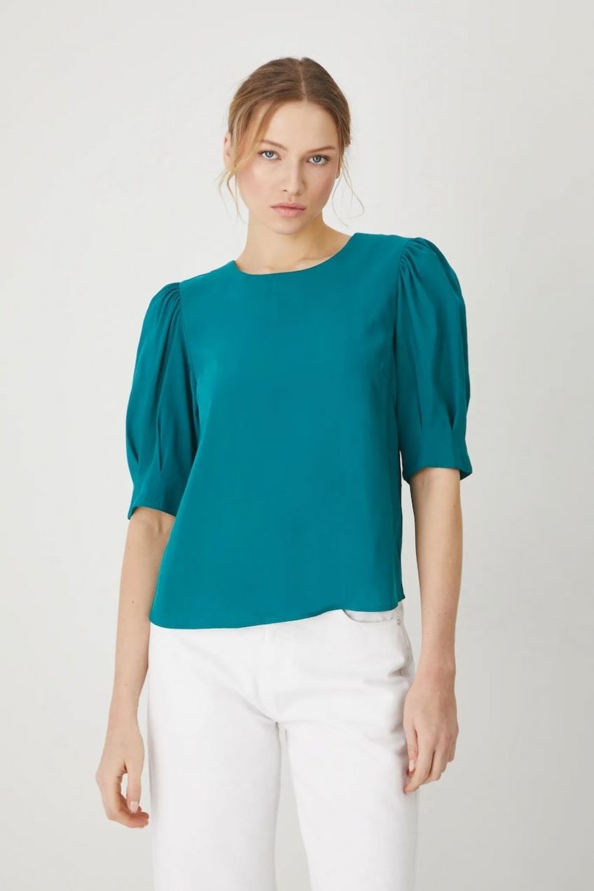Blúzka Medicine dámska, zelená farba, jednofarebná