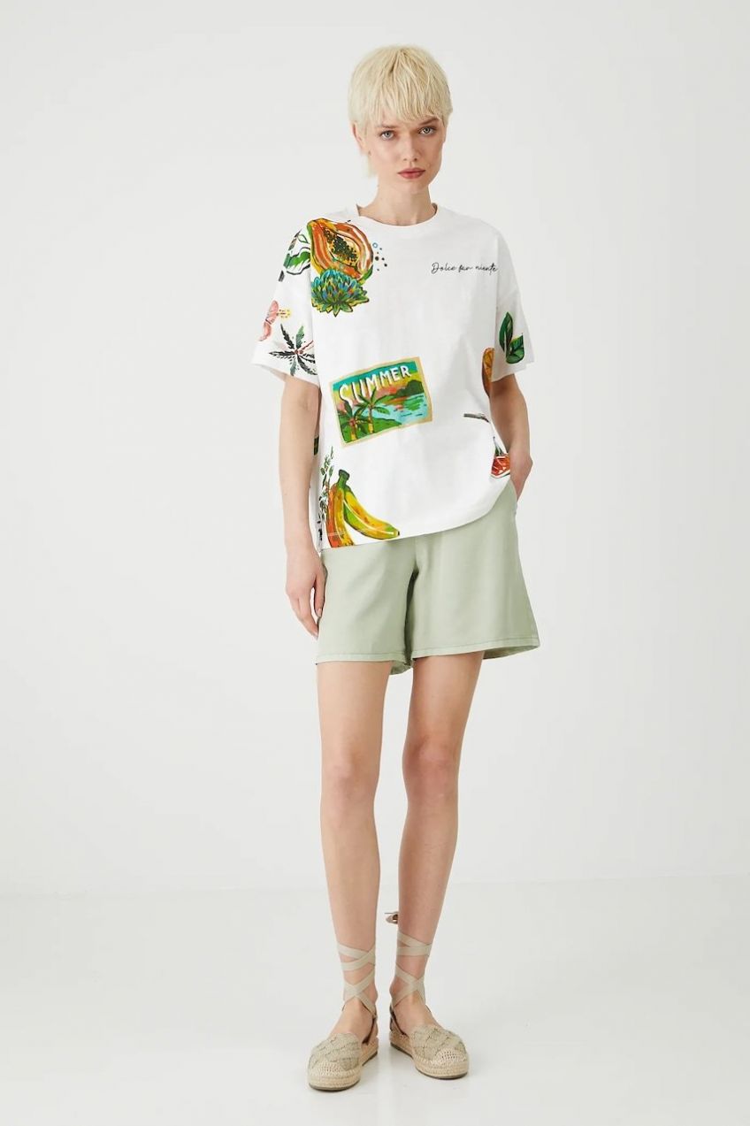 Bavlnené tričko Medicine dámske, biela farba