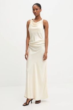 Šaty Answear.LAB žltá farba, maxi, áčkový strih