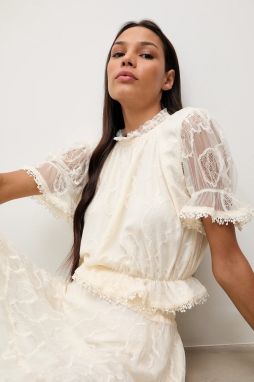 Blúzka Answear.LAB béžová farba, jednofarebná