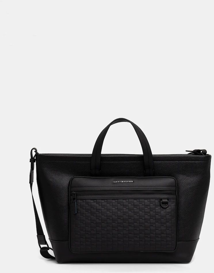 Taška Tommy Hilfiger čierna farba, AM0AM14018