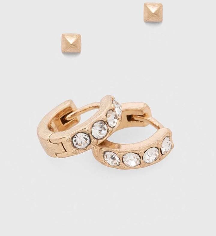 Strieborné náušnice AllSaints 2-pak