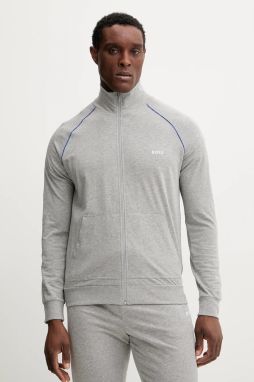 Mikina s kapucňou BOSS Mix&Match Jacket Z šedá farba, jednofarebná, 50515307