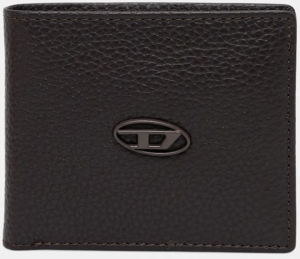 Kožená peňaženka Diesel BI FOLD COIN S čierna farba, X08844.P0685