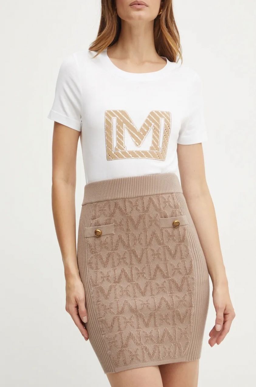 Sukňa Marciano by Guess HERMIONE hnedá farba, mini, puzdrová, 4BGD01 5661Z