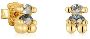 Strieborné pozlátené náušnice Tous Bold Bear Lab 1004255200