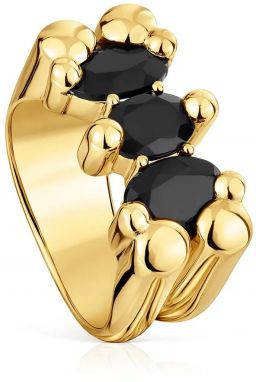 Strieborný pozlátený prsteň Tous 12 Bold Bear Gem 1004228212