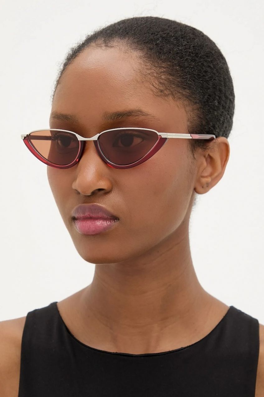 Slnečné okuliare Bottega Veneta červená farba, BV1346S,