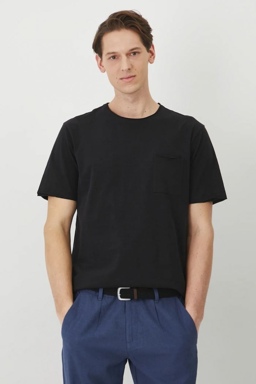 Bavlnené tričko Medicine pánske, čierna farba, jednofarebná