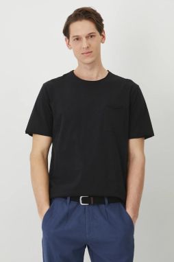 Bavlnené tričko Medicine pánske, čierna farba, jednofarebná