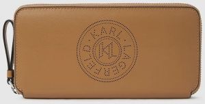 Kožená peňaženka Karl Lagerfeld K/CIRCLE čierna farba, A2W32034