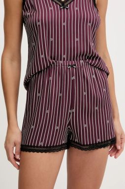 Pyžamové šortky HUGO UNIQUE SHORTS fialová farba, 50556739