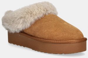 Semišové papuče Steve Madden Snow hnedá farba, 11005021