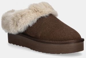 Papuče Steve Madden Snow hnedá farba, 11005021